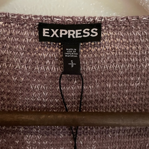 Express S Purple Knit Wrap Front Cross Sweater - Picture 4 of 8